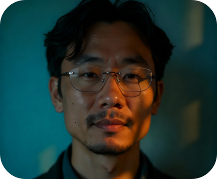 men wearing glasses with bi-focal Tokai lenses