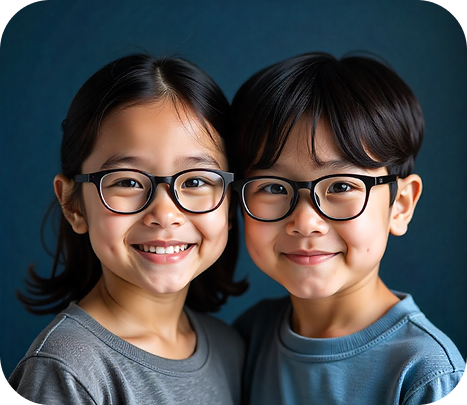 MYOGEN kids with glasses