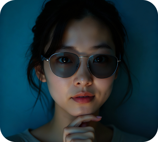 Color coatings women glasses